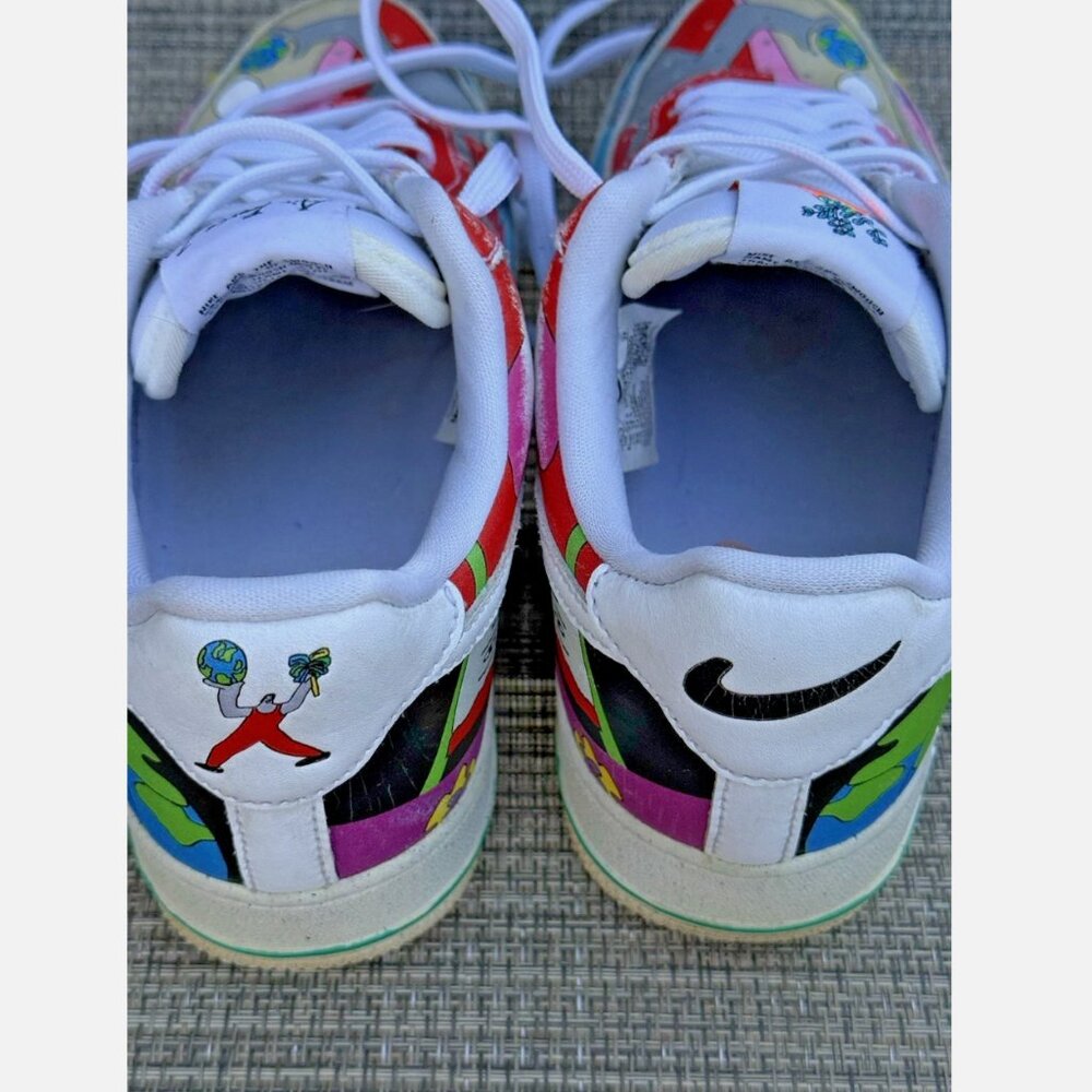 Nike Ruohan Wang x Air Force 1 Low Fly Leather Sneakers CZ3990-900 Unisex Sz 6.5 - Picture 10 of 16